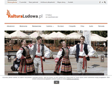 Tablet Screenshot of kulturaludowa.pl